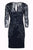 Aidan Mattox - MD1E201969 Embellished Quarter Length Sleeve Dress In Blue