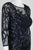 Aidan Mattox - MD1E201969 Embellished Quarter Length Sleeve Dress In Blue