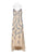 Aidan Mattox - MD1E202204 Embellished V-neck High Low Sheath Dress In Gold