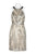 Aidan Mattox - MD1E202401 Bedazzled Halter Cocktail Dress In Neutral