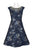 Aidan Mattox - MD1E202430 Embellished Bateau Jacquard A-line Dress In Blue