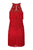 Aidan Mattox - MD1E202713 Embellished Halter Tiered Tassel Dress In Red