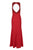 Aidan Mattox - MD1E202834 Embellished Halter V-neck Trumpet Dress In Red