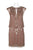Aidan Mattox - MD1E202853 Embellished Cap Sleeve Sheath Dress In Brown