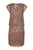Aidan Mattox - MD1E202853 Embellished Cap Sleeve Sheath Dress In Brown