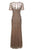 Aidan Mattox - MD1E202875 Embellished Illusion Jewel Sheath Dress In Brown