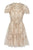 Aidan Mattox - MD1E202876 V-Neckline Short Sleeves A-line Dress In Nude
