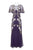 Aidan Mattox - MD1E203033 Embroidered Illusion Jewel Sheath Dress In Purple