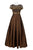 Aidan Mattox - MD1E203083 Illusion Beaded Bodice Taffeta Ballgown In Brown