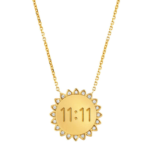 Medium 11:11 Sunshine Necklace with Diamonds