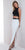 Mignon - Halter Neckline Two-Piece Jersey Gown VM1575 in Black and White