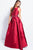 JVN57636 Embellished Sleek Halter Pleated A-line Dress