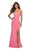 La Femme - 27335 Strapless Sweetheart Jersey Sheath Dress In Pink