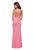 La Femme - 27335 Strapless Sweetheart Jersey Sheath Dress In Pink