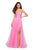 La Femme - 27668 Beaded Halter Tulle A-line Dress In Pink