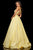 Sherri Hill - 52958 Criss Cross Back A-Line Long Dress In Yellow