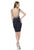 Terani Couture - 1612C0055A Bejeweled Bateau Sheath Dress in Blue