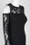 Aidan Mattox - MN1E201357 Floral Lace Long Sleeve Fitted Dress In Black