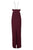Aidan Mattox - MN1E202134 Halter Crepe Cutout Column Evening Gown in Red