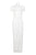 Aidan Mattox - MN1E202585 Off-Shoulder Scuba Crepe Long Sheath Dress In White