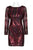 Aidan Mattox - MN1E202942 Embroidered Sequined Bateau Sheath Dress In Red