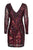 Aidan Mattox - MN1E202942 Embroidered Sequined Bateau Sheath Dress In Red