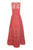 Aidan Mattox - MN1E202967 Sleeveless Lace Inset Crepe Gown In Red and Orange