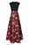 Aidan Mattox - MN1E203206 Floral Lace Metallic Jacquard A-line Dress In Red and Multi-Color