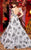 MNM Couture - 2419 Floral Accented Long Sleeve Off-Shoulder Ballgown In White