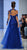 MNM Couture - 2123 Illusion Floral Fitted Long Gown in Blue