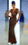MNM Couture - 2125 Fantasy Glimmering Illusion Column Gown in Red