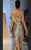 MNM Couture - 2125 Fantasy Glimmering Illusion Column Gown in Neutral and Gold