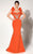 MNM Couture - 2278 Embellished Sweetheart Trumpet Dress in Orange