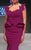 MNM Couture - 2282 Petal Flourish Scoop Neck Sheath Dress in Purple