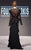 MNM Couture - 2286 Long Sleeves Lace Long Dress with Waistcoat in Black