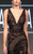 MNM Couture - 2289 V-Neck Mesh and Lace Evening Dress in Black