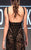 MNM Couture - 2289 V-Neck Mesh and Lace Evening Dress in Black
