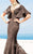 MNM Couture - 2342 Lace V-neck Mermaid Dress in Brown