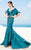 MNM Couture - 2342 Lace V-neck Mermaid Dress in Green