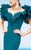 MNM Couture - 2346 Lavish Leaves Ruffled Mermaid Gown in Blue and Green