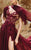 MNM Couture - 2357 Embroidered V-neck A-Line Dress in Red