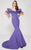 MNM Couture - 2365 Layered Off Shoulder Mermaid Dress in Purple
