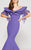 MNM Couture - 2365 Layered Off Shoulder Mermaid Dress in Purple