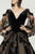 MNM Couture - 2368 Cold Shoulder Foliage Couture Long Dress in Black
