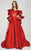 MNM Couture - 2383 Off-Shoulder Ruffled A-line Dress in Red