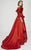 MNM Couture - 2383 Off-Shoulder Ruffled A-line Dress in Red