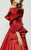 MNM Couture - 2383 Off-Shoulder Ruffled A-line Dress in Red