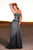 MNM Couture - 5425 Embellished Sweetheart Sheath Dress in Black