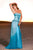 MNM Couture - 5425 Embellished Sweetheart Sheath Dress in Blue