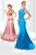 MNM Couture - 5982 Bedazzled Halter Trumpet Dress In Pink and Blue